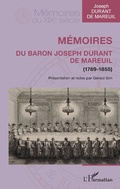 Cover: Memoires du baron Joseph Durant de Mareuil - Editions L'Harmattan