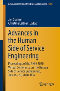 Enlarge image Cover: Advances in the Human Side of Service Engineering - Springer