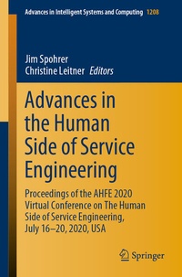 Enlarge image Cover: Advances in the Human Side of Service Engineering - Springer
