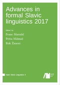 Cover: Advances in formal Slavic linguistics 2017 - Freie Universit&auml;t Berlin Universit&auml;tsbibliothek