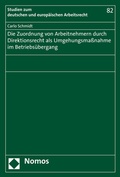 Cover: Die Zuordnung von Arbeitnehmern durch Direktionsrecht als Umgehungsma&szlig;nahme im Betriebs&uuml;bergang - Nomos