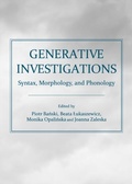 Cover: Generative Investigations - Cambridge Scholars Publishing