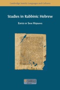 Cover: Studies in Rabbinic Hebrew - Open Book Publishers
