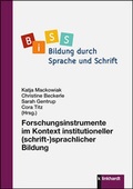 Cover: Forschungsinstrumente im Kontext institutioneller (schrift-)sprachlicher Bildung - Verlag Julius Klinkhardt