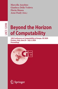 Enlarge image Cover: Beyond the Horizon of Computability - Springer