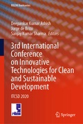 Cover: 3rd International Conference on Innovative Technologies for Clean and Sustainable Development - Springer