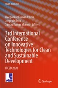 Cover: 3rd International Conference on Innovative Technologies for Clean and Sustainable Development - Springer