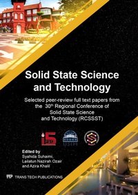 Enlarge image Cover: Solid State Science and Technology XXX - Trans Tech Publications Ltd
