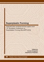 Cover: Superplastic Forming - Trans Tech Publications Ltd