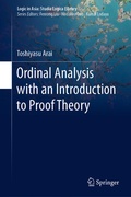 Cover: Ordinal Analysis with an Introduction to Proof Theory - Springer