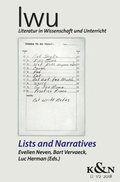 Cover: Lists and Narratives - K&ouml;nigshausen & Neumann