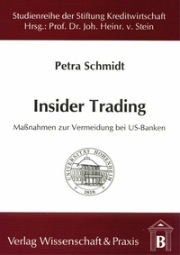 Abbildung von: Insider Trading. - Verlag Wissenschaft & Praxis