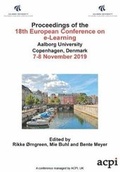 Cover: 18th European Conference on e-Learning - Academic Conferences & Publishing International Ltd