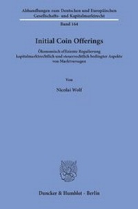Abbildung von: Initial Coin Offerings. - Duncker & Humblot