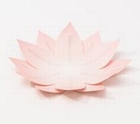 Abbildung von: Flexible Hanji-Papierschale Wasserlilie Blassrosa - Ablage / Servierschale aus traditionellem Hanji-Papier - Bookchair