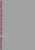 Cover: Michael Asher: Writings 1973-1983 on Works 1969-1979 - Primary Information