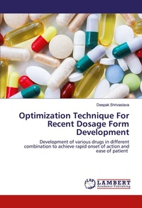 Enlarge image Cover: Optimization Technique For Recent Dosage Form Development - LAP Lambert Academic Publishing