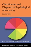 Cover: Classification and Diagnosis of Psychological Abnormality - Routledge