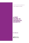 Cover: A First Course in Differential Geometry - CRC Press