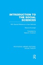 Cover: Introduction to the Social Sciences (RLE Social Theory) - Routledge