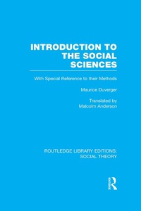 Enlarge image Cover: Introduction to the Social Sciences (RLE Social Theory) - Routledge