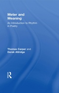 Cover: Meter and Meaning - Routledge