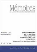Cover: Moduli Spaces of Flat Tori and Elliptic Hypergeometric Functions - Societe mathematique de France