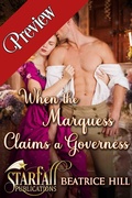 Cover: When the Marquess Claims a Governess (Preview) - Starfall Publications
