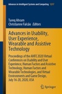 Cover: Advances in Usability, User Experience, Wearable and Assistive Technology - Springer