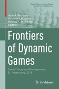 Cover: Frontiers of Dynamic Games - Birkh&auml;user