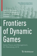 Cover: Frontiers of Dynamic Games - Birkh&auml;user