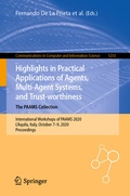 Cover: Highlights in Practical Applications of Agents, Multi-Agent Systems, and Trust-worthiness. The PAAMS Collection - Springer