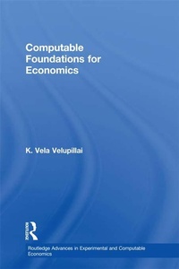 Enlarge image Cover: Computable Foundations for Economics - Routledge