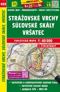Abbildung von: Strázovské vrchy, Súlovské skály, Vrsatec / Rajetzer Berge, Súlov Felsen, Vrsatec (Wander - Radkarte 1:40.000) - SHOCart
