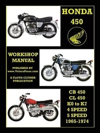 Abbildung von: HONDA 450 WORKSHOP MANUAL CB450 & CL450 K0 to K7 4 SPEED & 5 SPEED 1965-1974 - Veloce Enterprises, Inc.