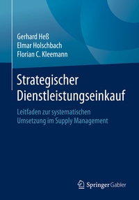 Abbildung von: Strategischer Dienstleistungseinkauf - Springer Gabler