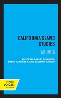 Cover: California Slavic Studies, Volume VI - University of California Press