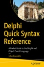 Cover: Delphi Quick Syntax Reference - APress