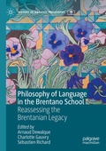 Cover: Philosophy of Language in the Brentano School - Palgrave Macmillan