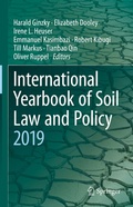 Cover: International Yearbook of Soil Law and Policy 2019 - Springer