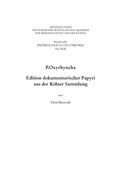 Cover: P.Oxyrhyncha - Brill Deutschland
