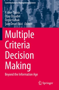 Enlarge image Cover: Multiple Criteria Decision Making - Springer
