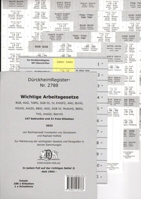 Abbildung von: DürckheimRegister® ARBEITSGESETZE MIT STICHWORTEN - Dürckheim Verlag