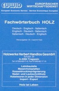 Abbildung von: Fachwörterbuch HOLZ. - Deutscher Betriebswirte-Verlag