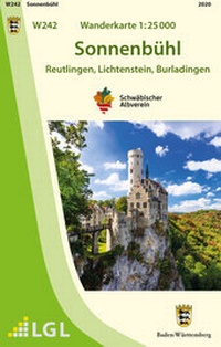 Abbildung von: W242 Wanderkarte 1:25 000 Sonnenbühl - Landesamt für Geoinformation und Landentwicklung Baden-Württemberg (LGL)
