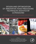 Cover: Design and Optimization of Innovative Food Processing Techniques Assisted by Ultrasound - Academic Press