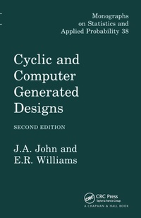 Enlarge image Cover: Cyclic and Computer Generated Designs - Chapman & Hall/CRC