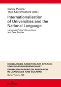 Cover: Internationalization of Universities and the National Language - Peter Lang Verlag