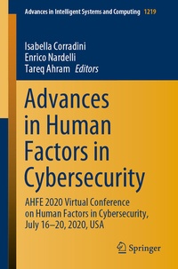Enlarge image Cover: Advances in Human Factors in Cybersecurity - Springer