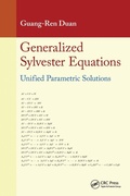 Cover: Generalized Sylvester Equations - CRC Press